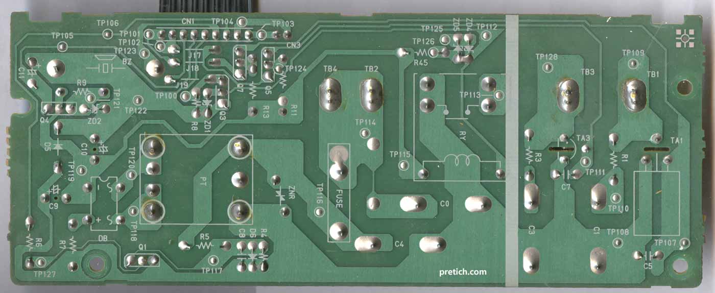 Схема электроники Hitachi HB-E303 печь для хлеба