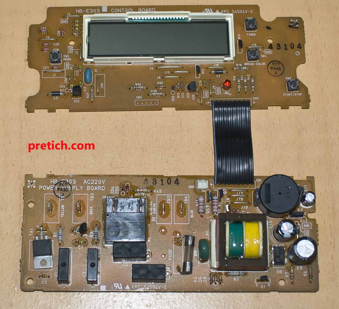 платы электроники в Hitachi HB-E303 как найти поломку