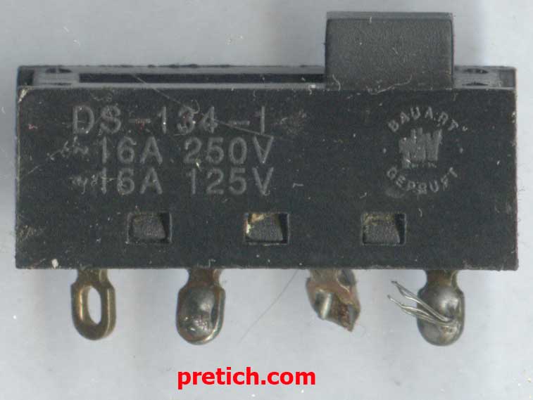 Переключатель ползунковый DS-134-1 полный обзор и характеристики