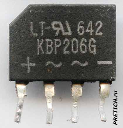 Диодный мост KBP206G Диодный мост KBP206G